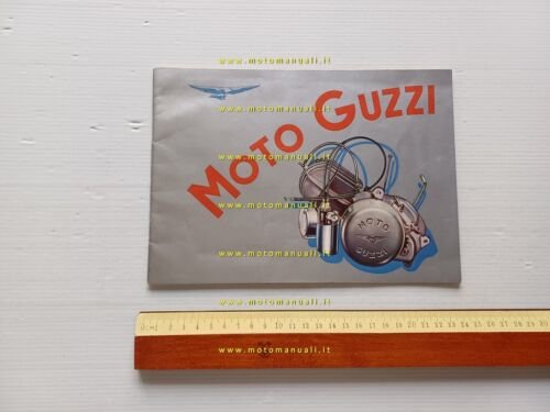 Moto Guzzi catalogo produzione modelli 1950 depliant italiano originale