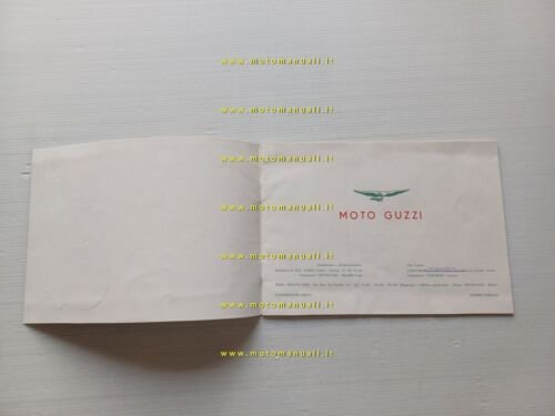 Moto Guzzi catalogo produzione modelli 1950 depliant italiano originale