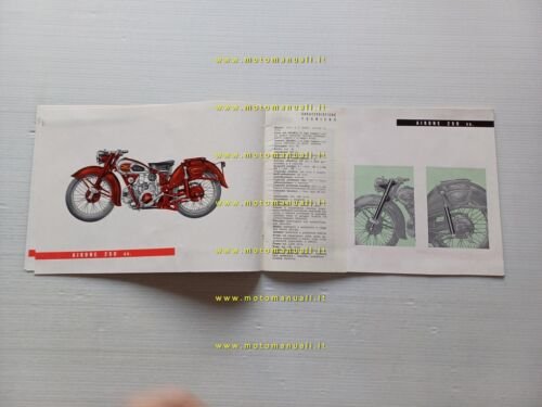 Moto Guzzi catalogo produzione modelli 1950 depliant italiano originale