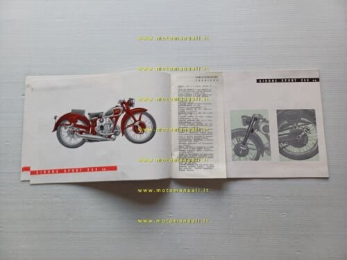 Moto Guzzi catalogo produzione modelli 1950 depliant italiano originale