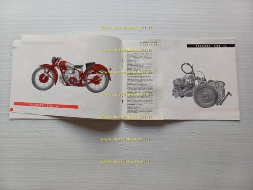 Moto Guzzi catalogo produzione modelli 1950 depliant italiano originale