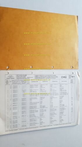 Moto Guzzi Chiù 50 1974 catalogo ricambi originale genuine spare …