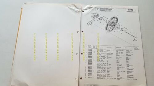 Moto Guzzi Chiù 50 1974 catalogo ricambi originale genuine spare …