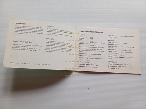 Moto Guzzi Chiù 50 1976 manuale uso manutenzione libretto originale