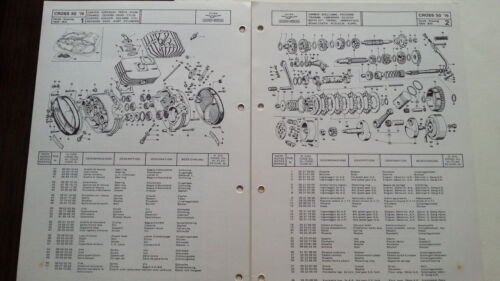 Moto Guzzi Cross 50 1976 catalogo ricambi originale spare parts …