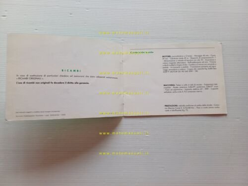 Moto Guzzi Cross 50 manuale uso manutenzione originale