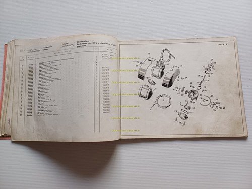Moto Guzzi Dingo 49 3 Marce 1968 catalogo ricambi originale
