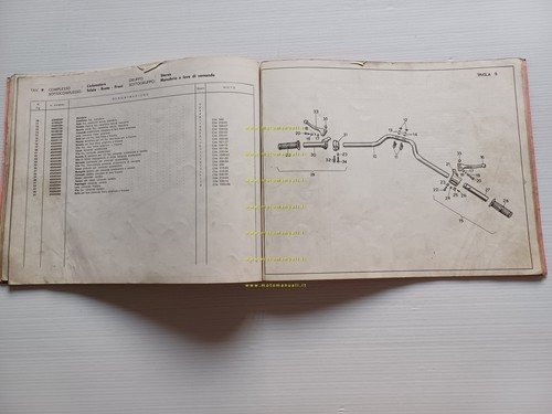 Moto Guzzi Dingo 49 3 Marce 1968 catalogo ricambi originale