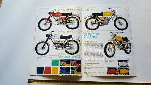 MOTO GUZZI Dingo 49 Trotter Produzione 1970 depliant italiano originale