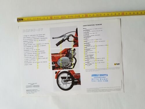 MOTO GUZZI Dingo 50 3 V 1974 depliant originale ciclomotore …