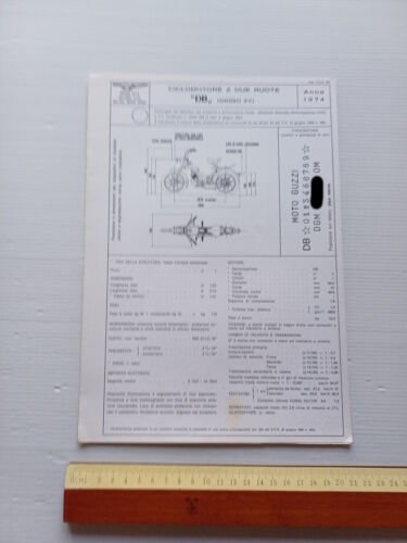 Moto Guzzi Dingo 50 3V 1974 scheda omologazione DGM Facsimile …