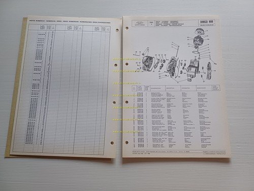 Moto Guzzi Dingo 50 MM 1975 catalogo ricambi originale