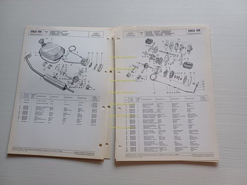 Moto Guzzi Dingo 50 MM 1975 catalogo ricambi originale