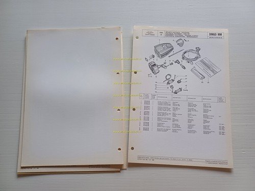 Moto Guzzi Dingo 50 MM 1975 catalogo ricambi originale