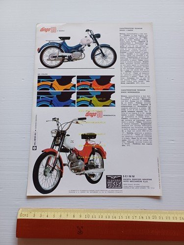MOTO GUZZI Dingo 50 monomarcia - 3 marce depliant italiano …