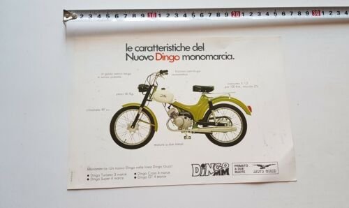 Moto Guzzi Dingo 50 monomarcia anni 60 depliant moto originale …