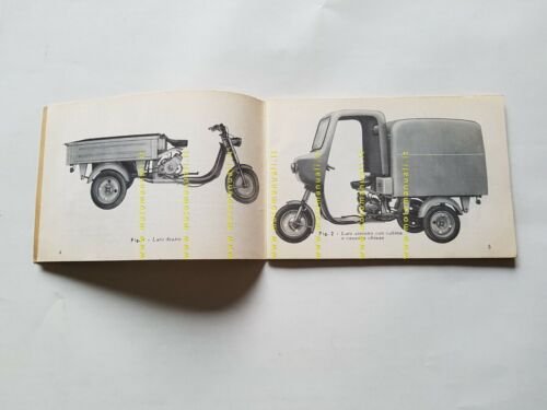 Moto Guzzi Dingotre 49 1965 manuale uso originale motocarro owner's …