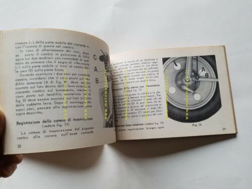 Moto Guzzi Dingotre 49 1965 manuale uso originale motocarro owner's …