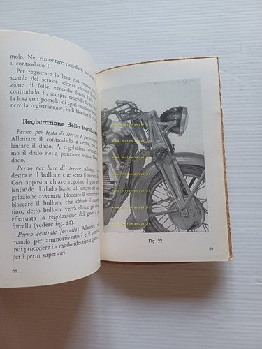 Moto Guzzi Ercole 500 1953 manuale uso manutenzione libretto italiano …