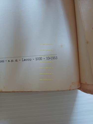 Moto Guzzi Ercole 500 1953 manuale uso manutenzione libretto italiano …
