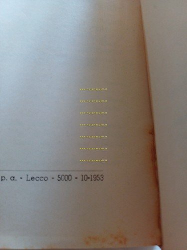 Moto Guzzi Ercole 500 1953 manuale uso manutenzione libretto italiano …
