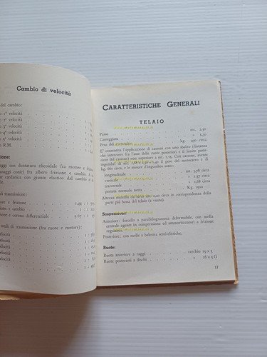 Moto Guzzi Ercole 500 1953 manuale uso manutenzione libretto italiano …