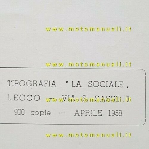 Moto Guzzi ERCOLE 500 1958 catalogo ricambi ORIGINALE spare parts …