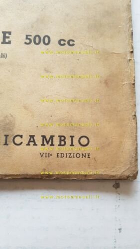 Moto Guzzi ERCOLE 500 1958 catalogo ricambi ORIGINALE spare parts …