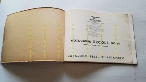 Moto Guzzi ERCOLE 500 1958 catalogo ricambi ORIGINALE spare parts …