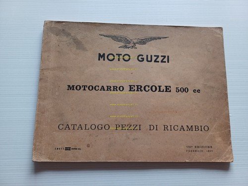 MOTO GUZZI Ercole 500 1960 catalogo ricambi originale spare parts …