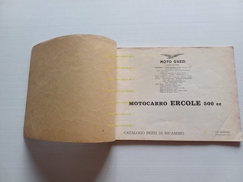 MOTO GUZZI Ercole 500 1960 catalogo ricambi originale spare parts …