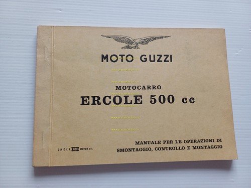 Moto Guzzi Ercole 500 1964 manuale officina originale workshop manual