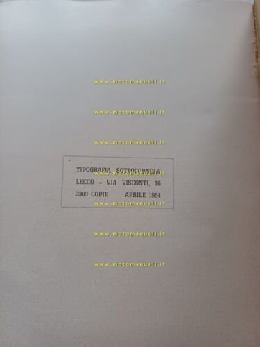 Moto Guzzi Ercole 500 1964 manuale uso manutenzione libretto originale
