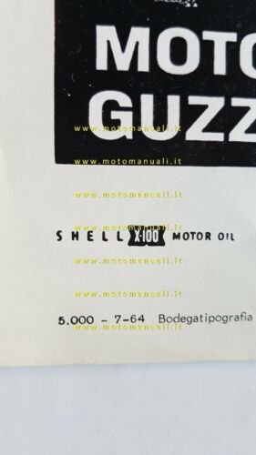 MOTO GUZZI Ercole 500 lavori stradali 1964 depliant originale Motocarro …