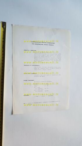 MOTO GUZZI Ercole 500 lavori stradali 1964 depliant originale Motocarro …