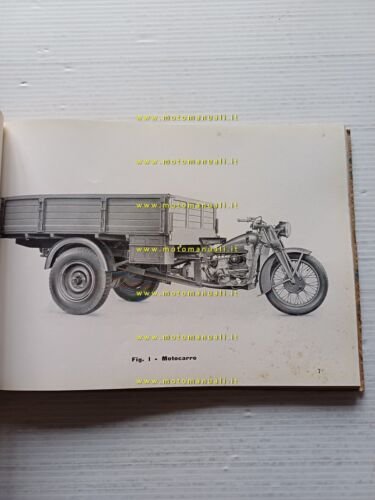 Moto Guzzi Ercole 500 motocarro 1a Ed. 1952 manuale officina …