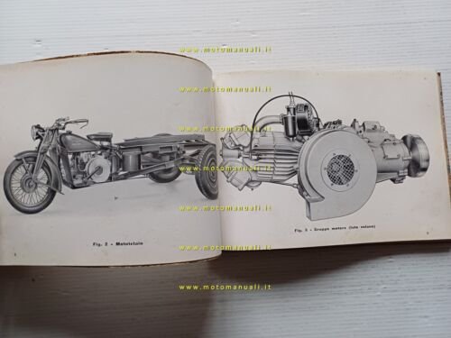 Moto Guzzi Ercole 500 motocarro 1a Ed. 1952 manuale officina …