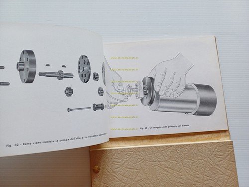 Moto Guzzi Ercolino 192 1956-57 manuale officina originale motocarro shop …