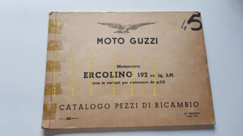 Moto Guzzi ERCOLINO 192 1959 catalogo ricambi ORIGINALE spare parts …