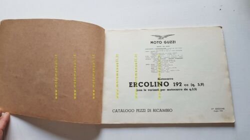 Moto Guzzi ERCOLINO 192 1959 catalogo ricambi ORIGINALE spare parts …