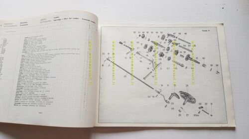 Moto Guzzi ERCOLINO 192 1959 catalogo ricambi ORIGINALE spare parts …