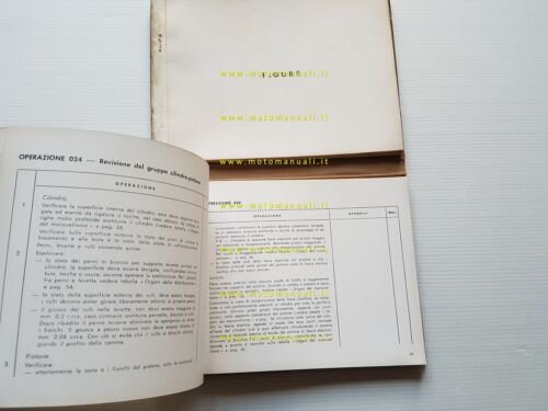 Moto Guzzi Ercolino 192 1960 manuale officina originale motocarro shop …