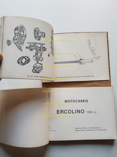 Moto Guzzi Ercolino 192 1960 manuale officina originale motocarro shop …