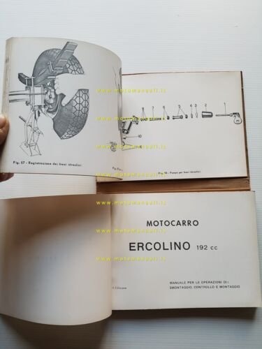 Moto Guzzi Ercolino 192 1960 manuale officina originale motocarro shop …