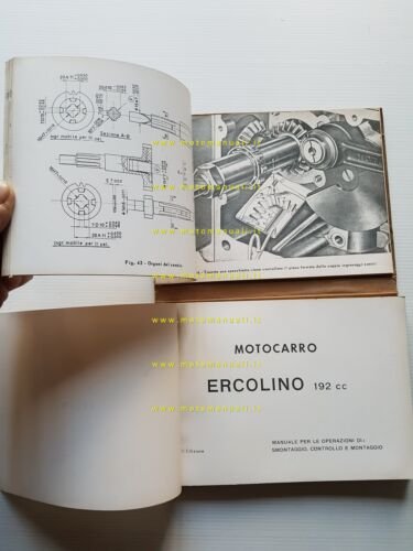Moto Guzzi Ercolino 192 1960 manuale officina originale motocarro shop …