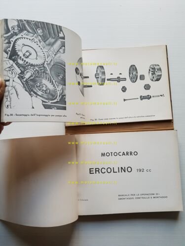 Moto Guzzi Ercolino 192 1960 manuale officina originale motocarro shop …