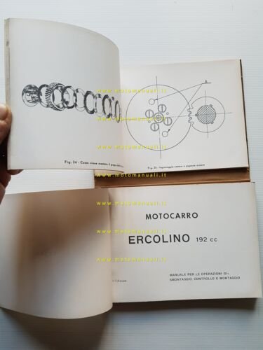 Moto Guzzi Ercolino 192 1960 manuale officina originale motocarro shop …