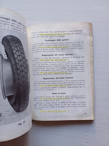 Moto Guzzi ERCOLINO 192 1960 manuale uso originale MOTOCARRO italiano