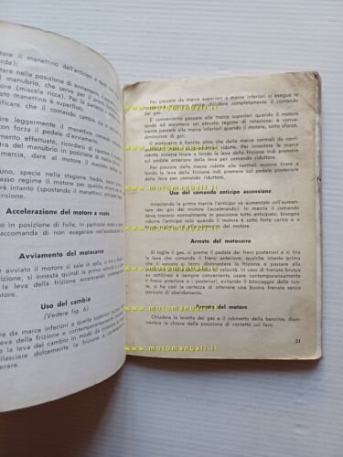 Moto Guzzi ERCOLINO 192 1960 manuale uso originale MOTOCARRO italiano