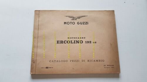 Moto Guzzi ERCOLINO 192 1961 catalogo ricambi ORIGINALE spare parts …